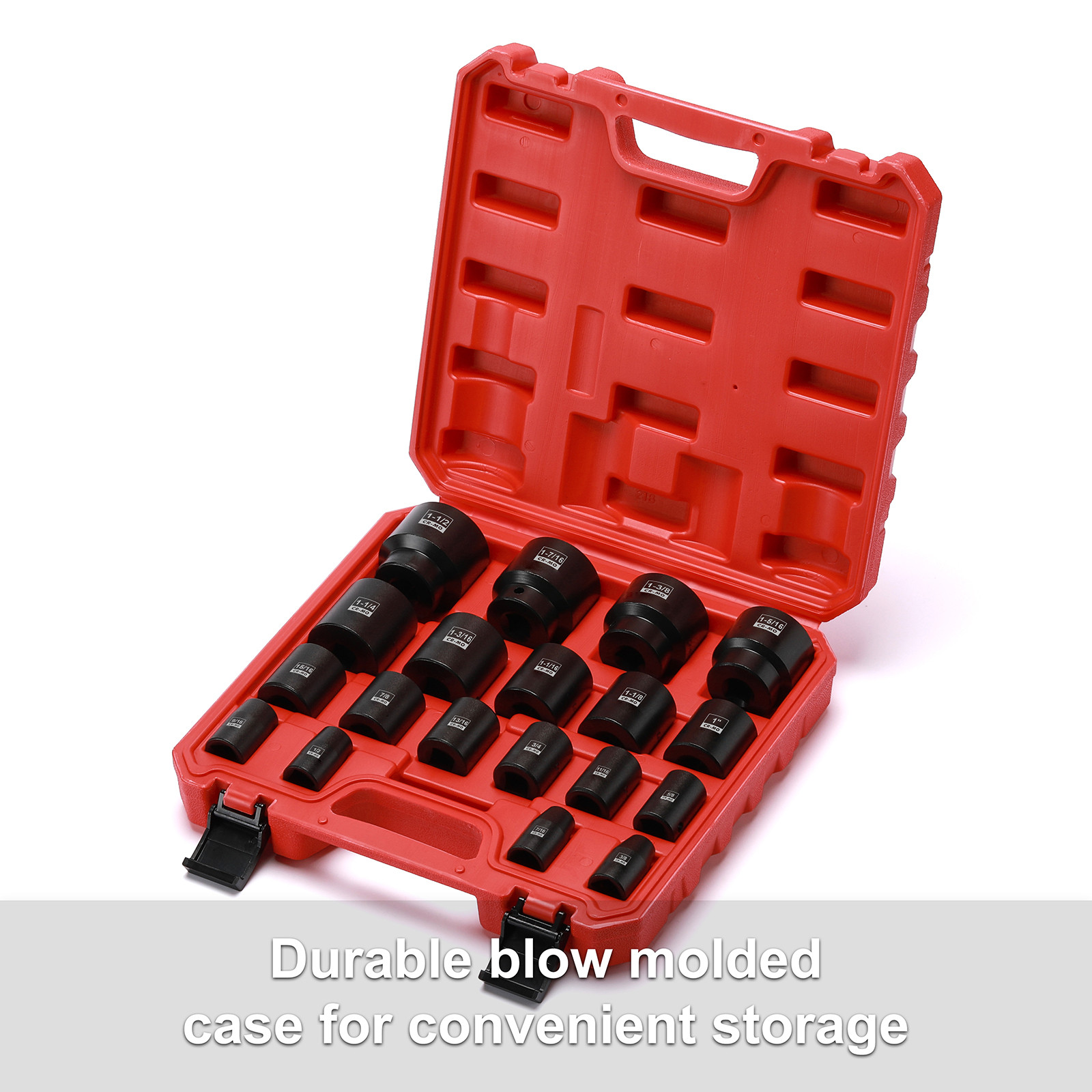 3/4 Inch Drive Impact Hex Driver Set, 5 PCS Metric, 14mm, 17mm, 19mm, 22mm, 24mm