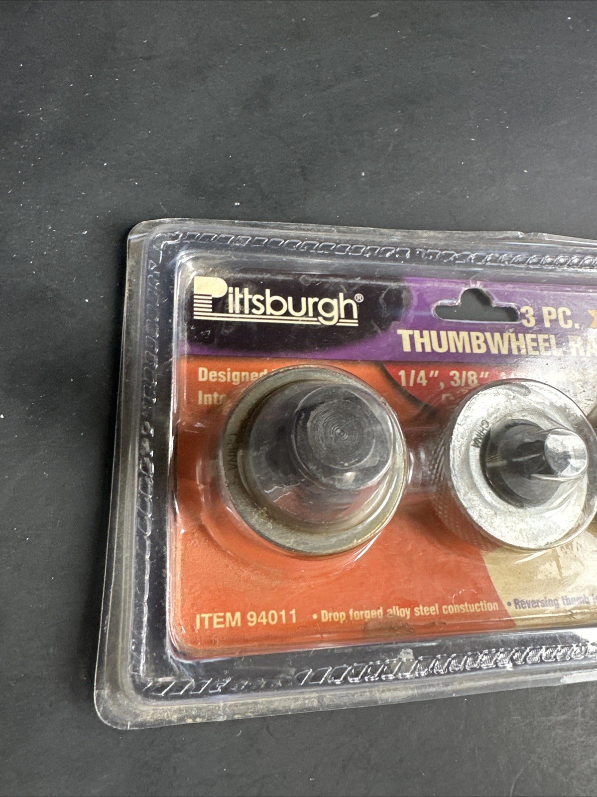 Pittsburgh 3 Pc Thumbwheel Ratchet Set 1/4” 3/8” 1/2” Item 94011 NOS #R131