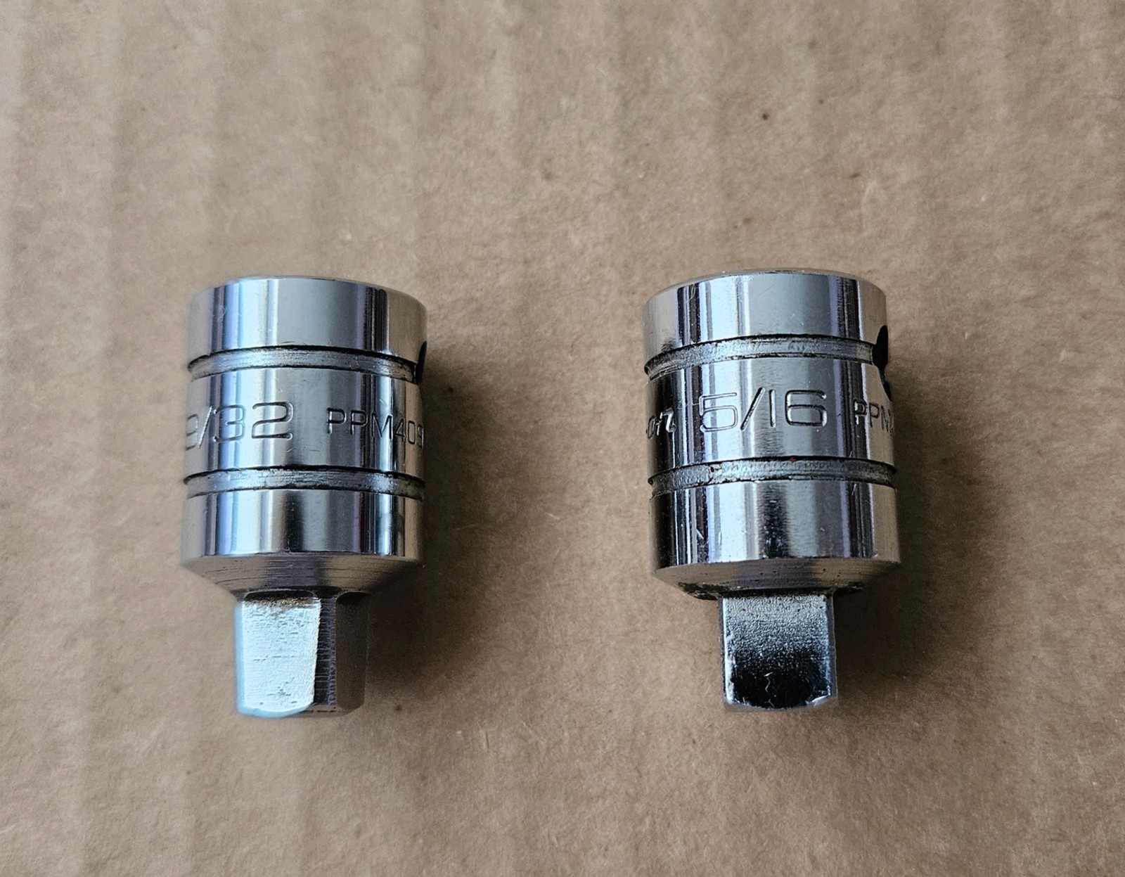 Snap On PPM409 & PPM410 External Pipe Plug Sockets 3/8” Drive 9/32” 5/16”