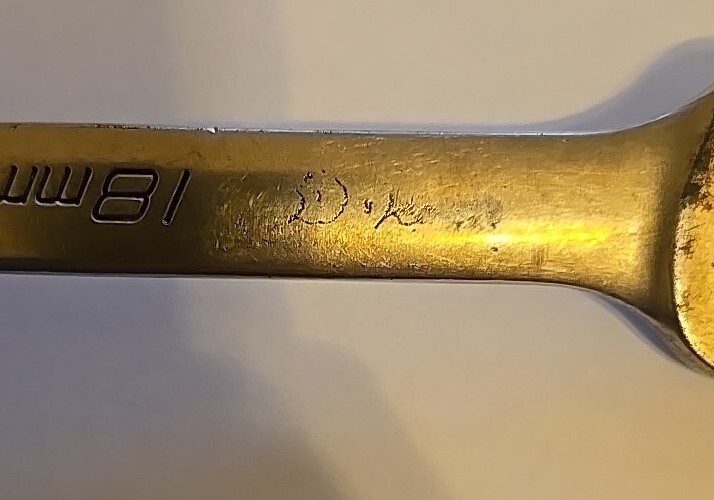Snap On 18MM 12PT Long Chrome Combination Wrench OEXLM18B