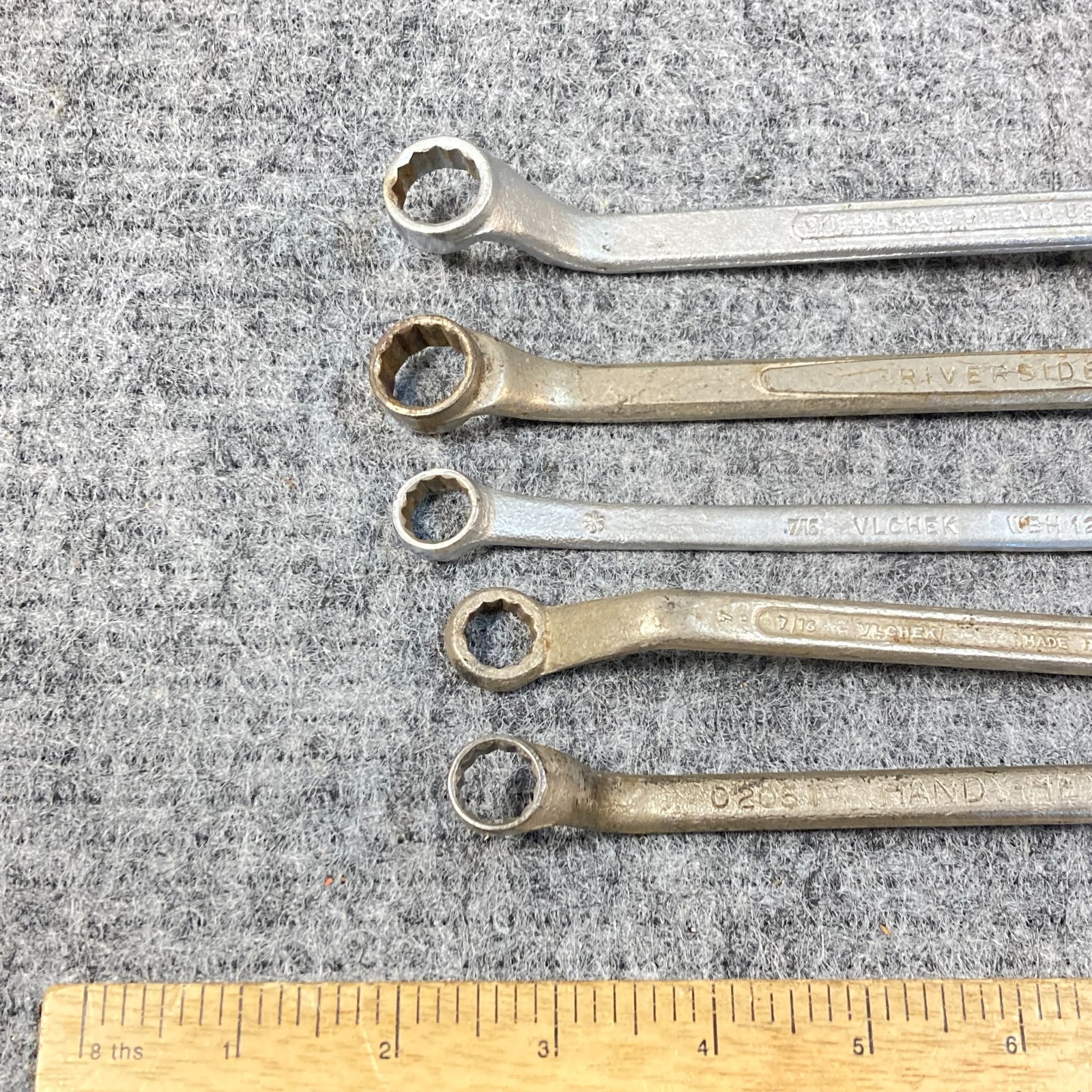 Vintage Wrench Box End Lot 5 Pc SAE Offset USA
