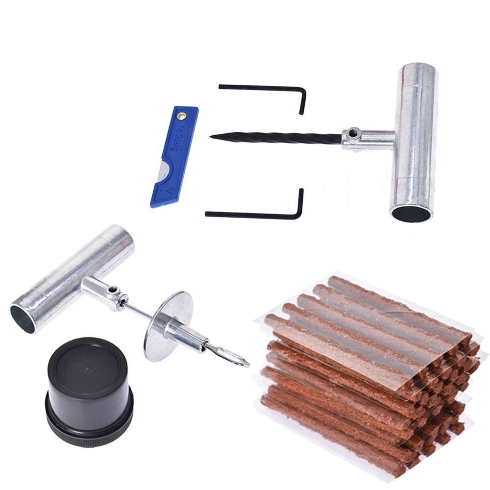 Labwork Tire Repair Kit Flat Tire Repair Car Truck Motorcycle Plug Patch 57Pcs