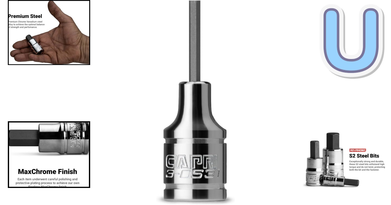 High Torque Resistance 2mm Hex Bit Socket – 1/4-Inch Drive, Chrome Plated