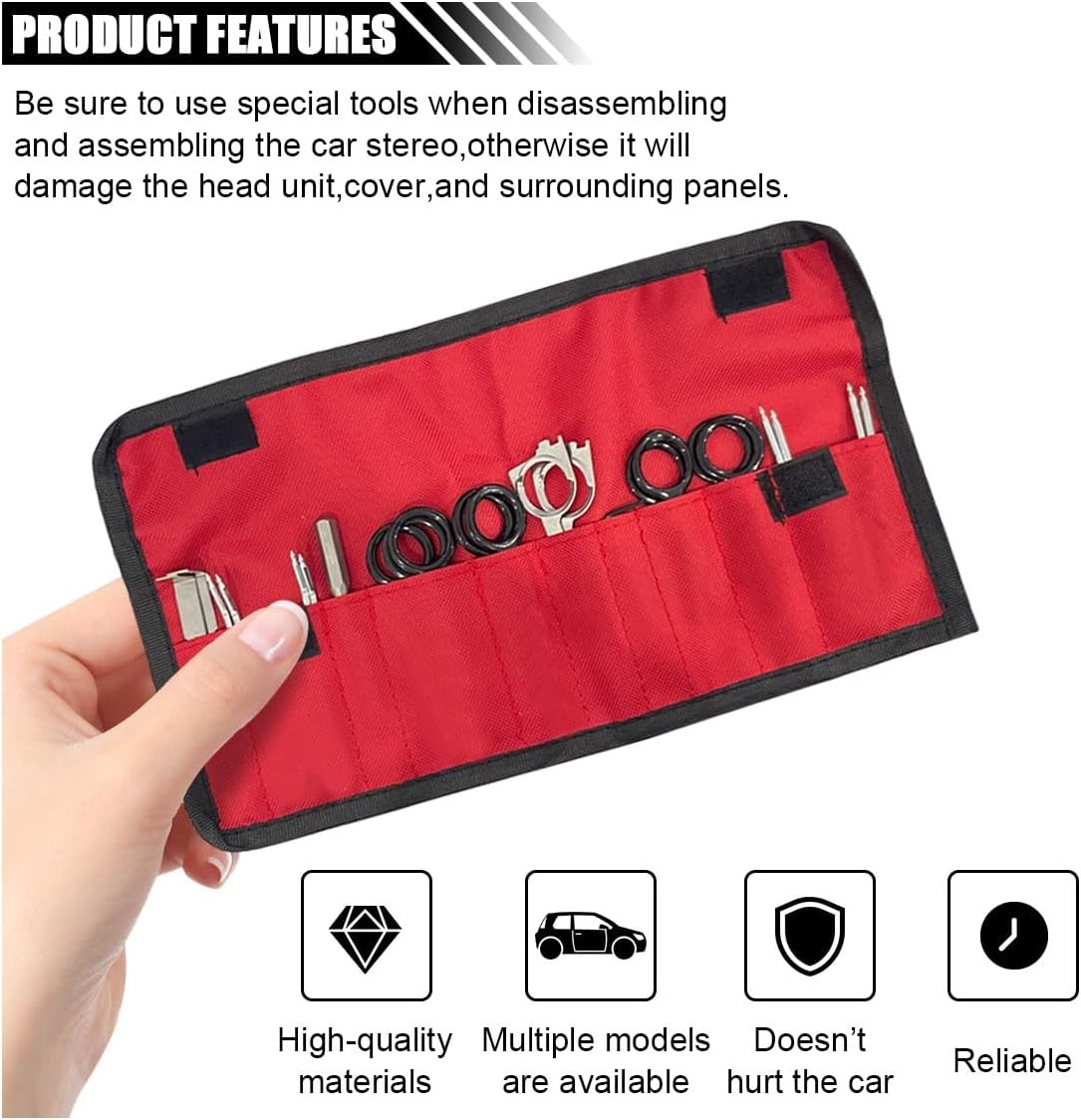 20PCS Car Radio Removal Tool Kit, Professional Tooling Car Audio Stereo CD