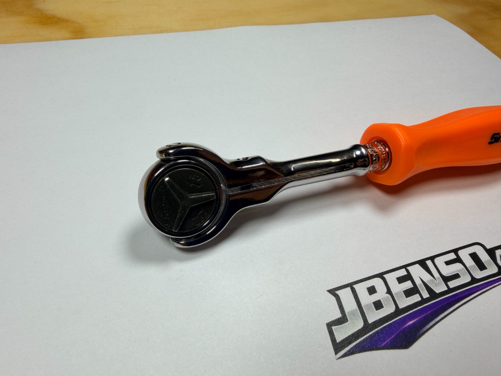 Snap-on Tools NEW ORANGE 1/4″ Hex Hard Grip Swivel Head Bit Ratchet THNFDM72O