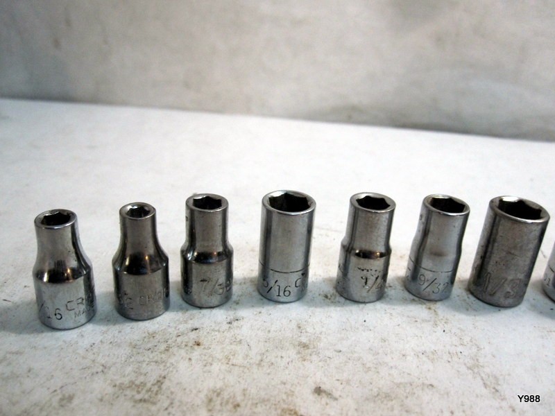 CRAFTSMAN set of 14 sockets mix lot see description
