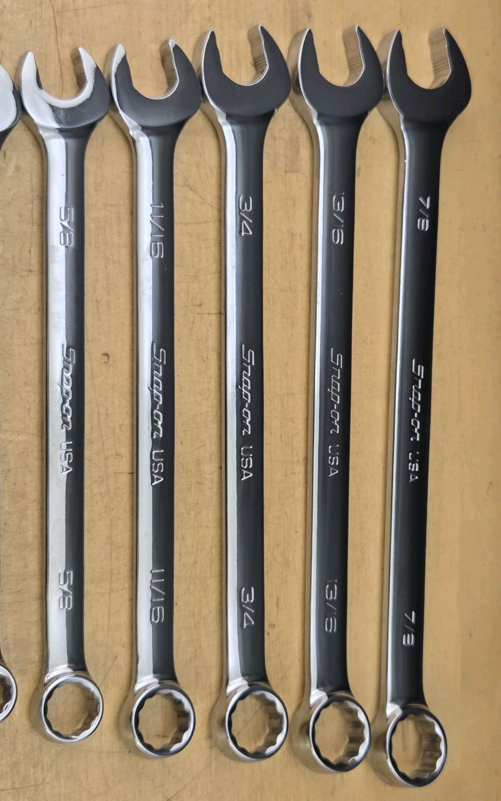New Snap On SOEX710 – 10 Pc SAE Flank Drive Plus 12Pt Combination Wrench Set