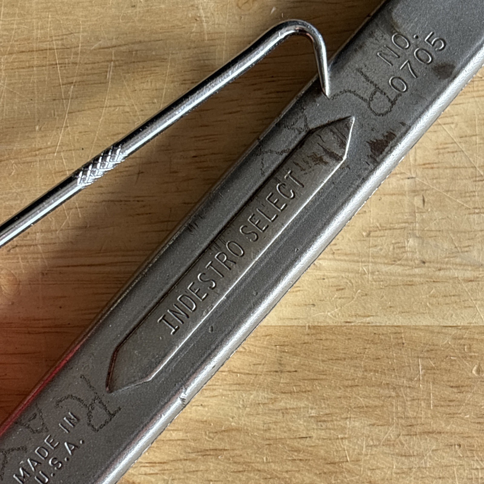 Indestro Select 5/8″ x 3/4″ Ratcheting Double Box End Wrench 12pt 0705 USA READ!