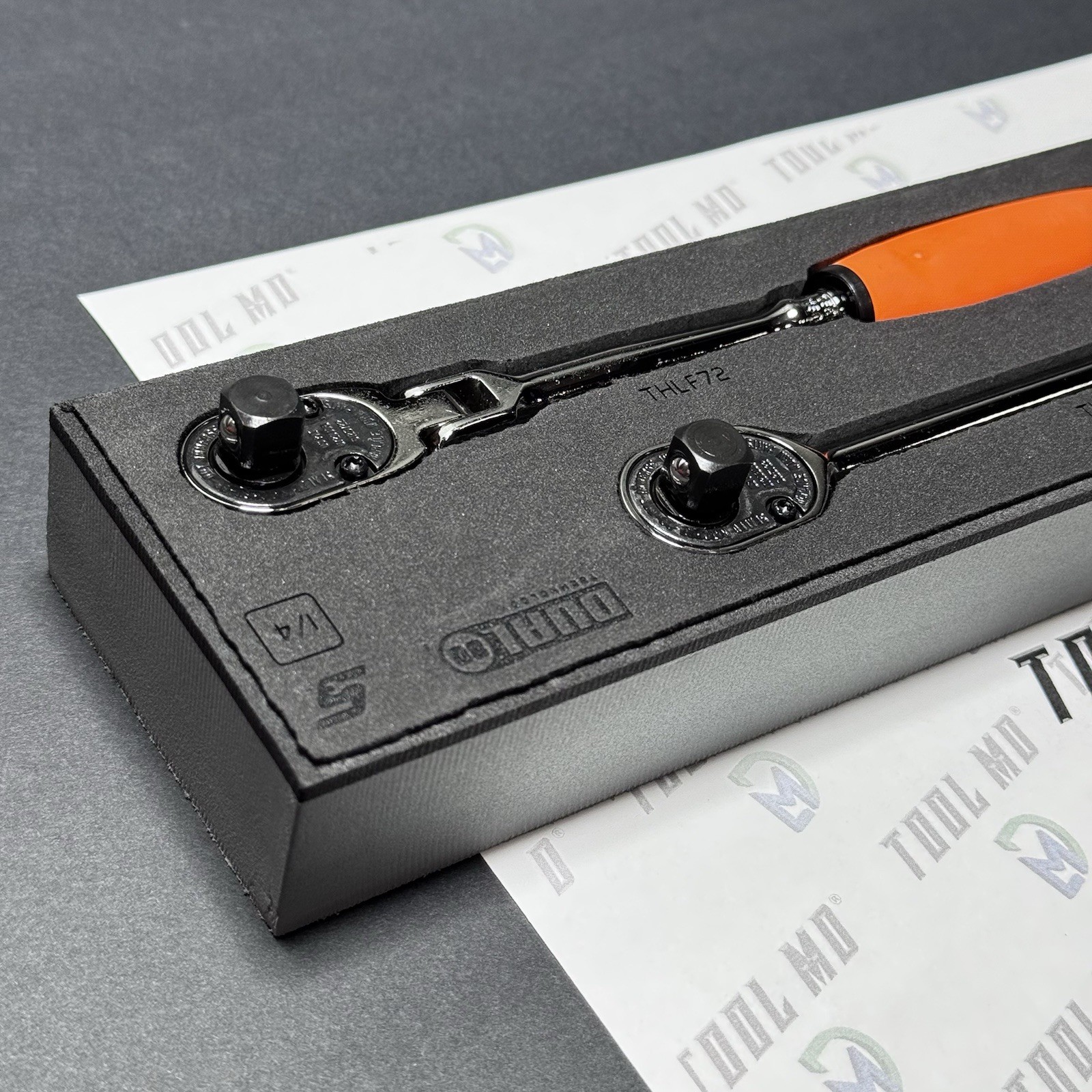 Snap-on Tools USA NEW REVERSE ORANGE Compact 3pc 3/8″ Drive Ratchet Set 103RT05F