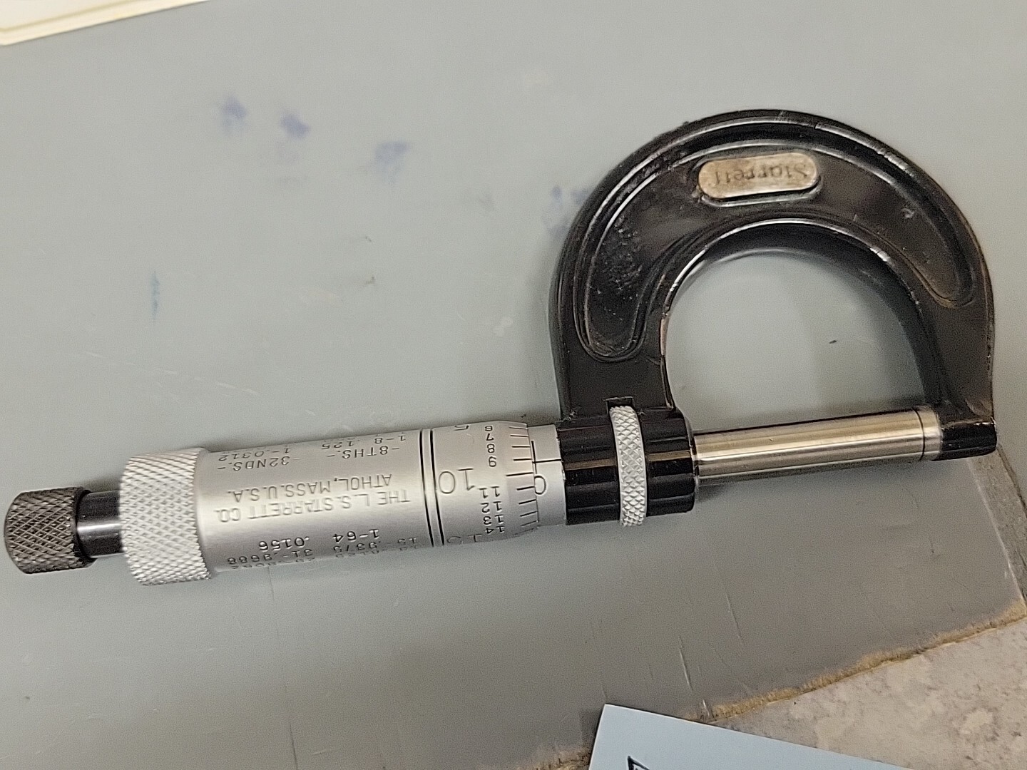 Starrett 436RL 1″ Micrometer Caliper With Ratchet Stop w/Lock Nut NEW OLD STOCK