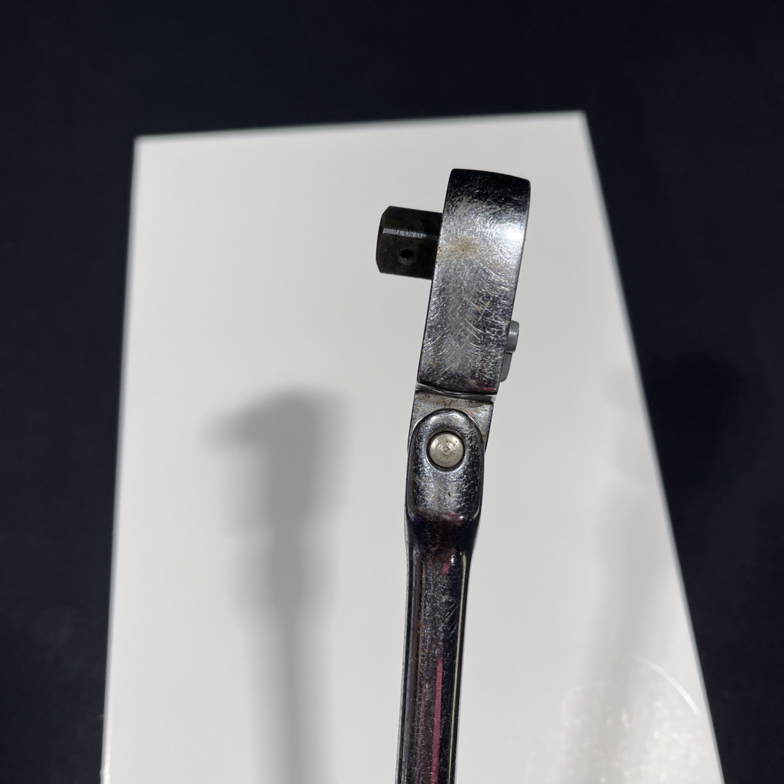Snap/On F731 – Chrome 3/8″ DR., 11-1/4”LONG HANDLE, FLEX HEAD, RATCHET