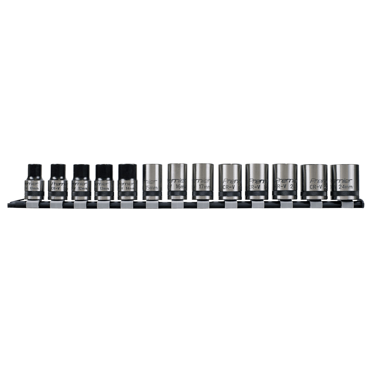 Sealey AK2742B Socket Set 13pc 1/2″Sq Dr Lock-On 6pt Metric-Black Series
