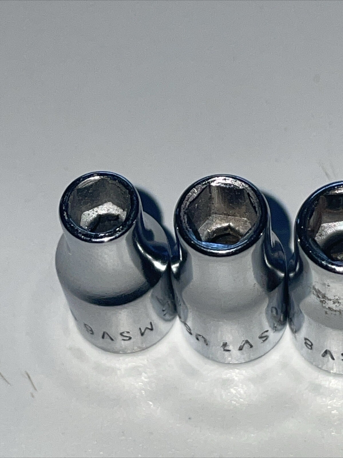 Snap-On Tools 1/4″ Drive 6 pt 12pt SAE Socket lot of 5 mv msv 3/16” – 11/32”