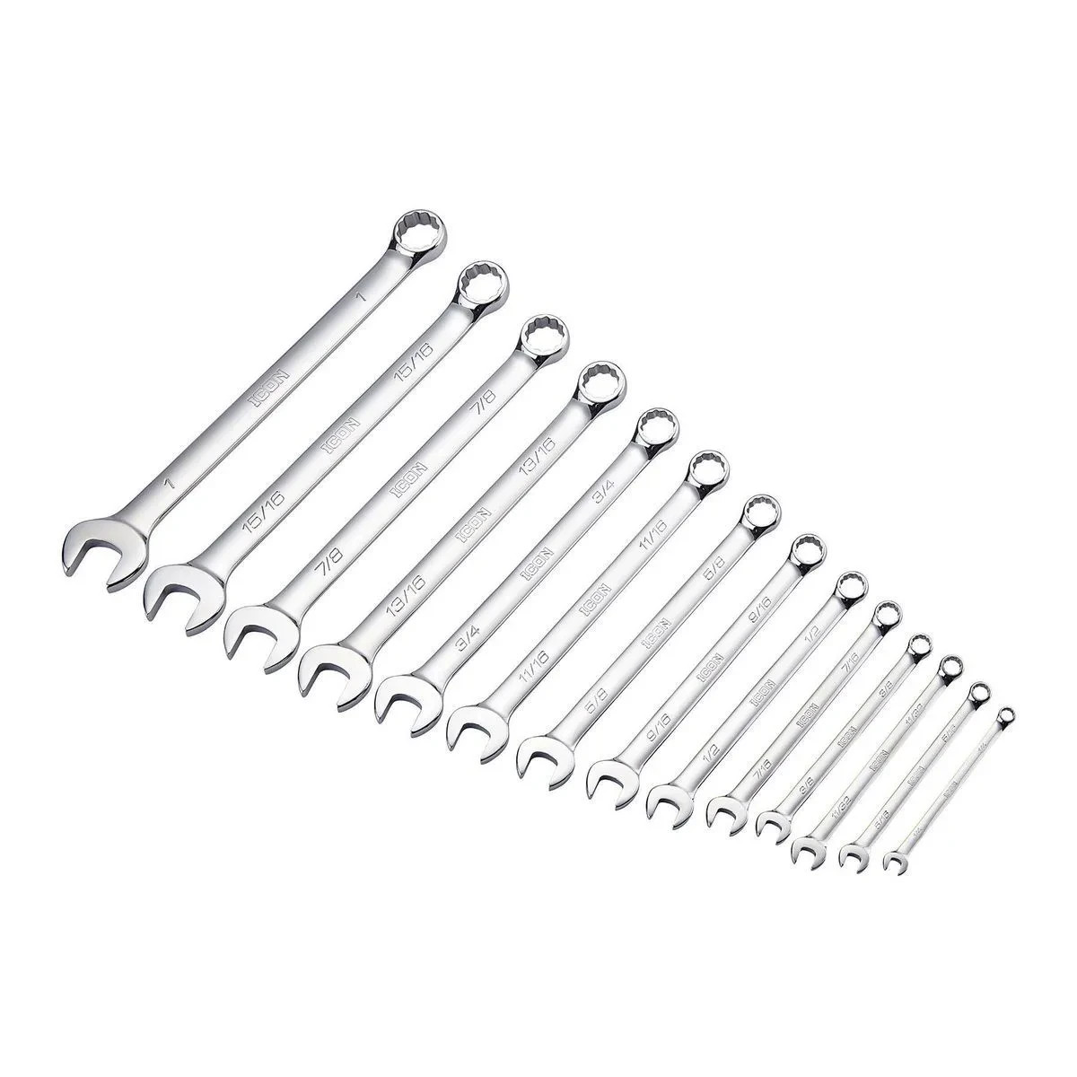ICON Professional SAE Combination Wrench Set, 14 Piece NEW NO BOX (64710) WCS-14