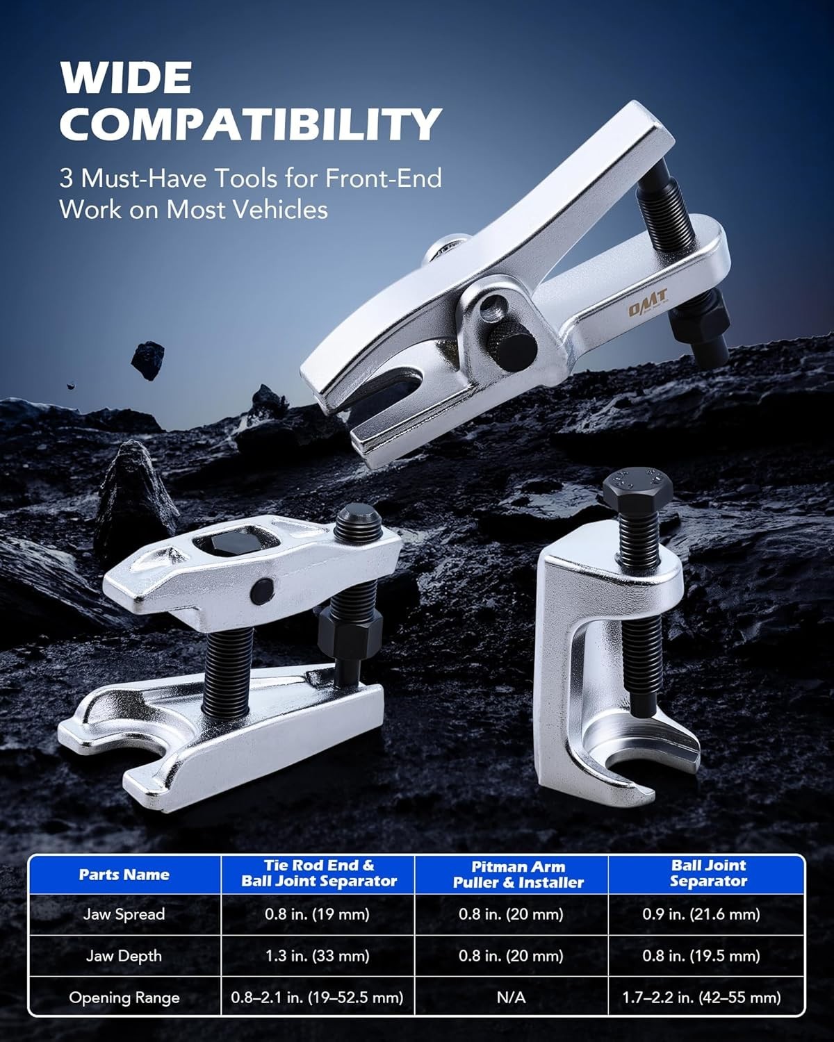 Professional Quality Pitman Arm and Tie Rod Puller Set for Vehicle Maintenance