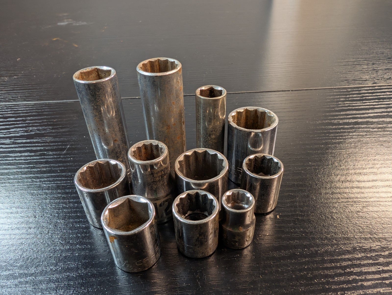 Craftsman Deep Socket Lot SAE Metric 1/4 3/8 1/2 Drive Mixed Sizes