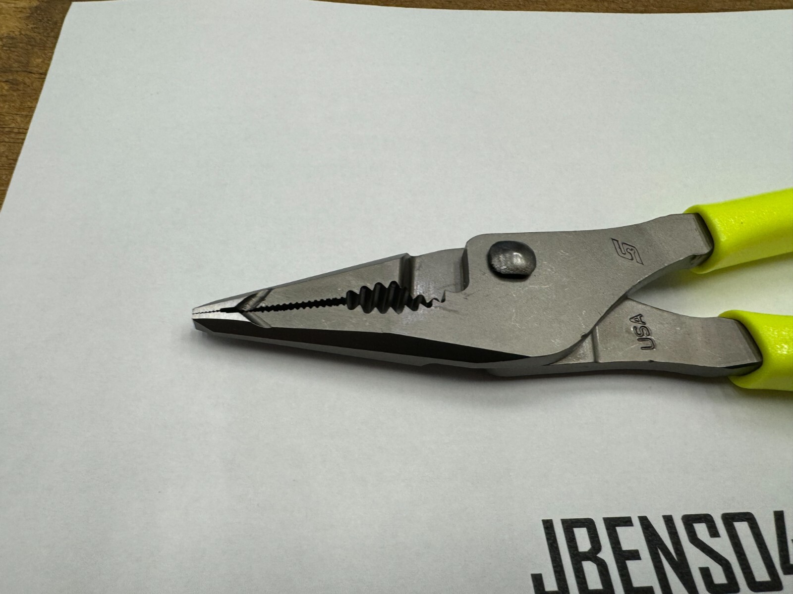 Snap-On Tools USA NEW HI-VIZ 7″ Soft Grip Long Nose Slip Joint Pliers LN46ACFHV