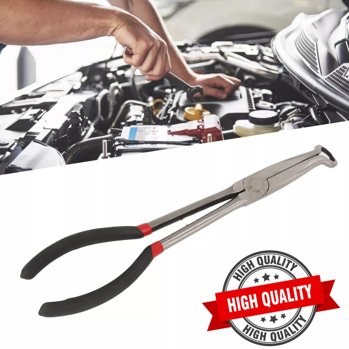 11″ Electrical Disconnect Long Spark Plug Removal Pliers For Car Connectors US