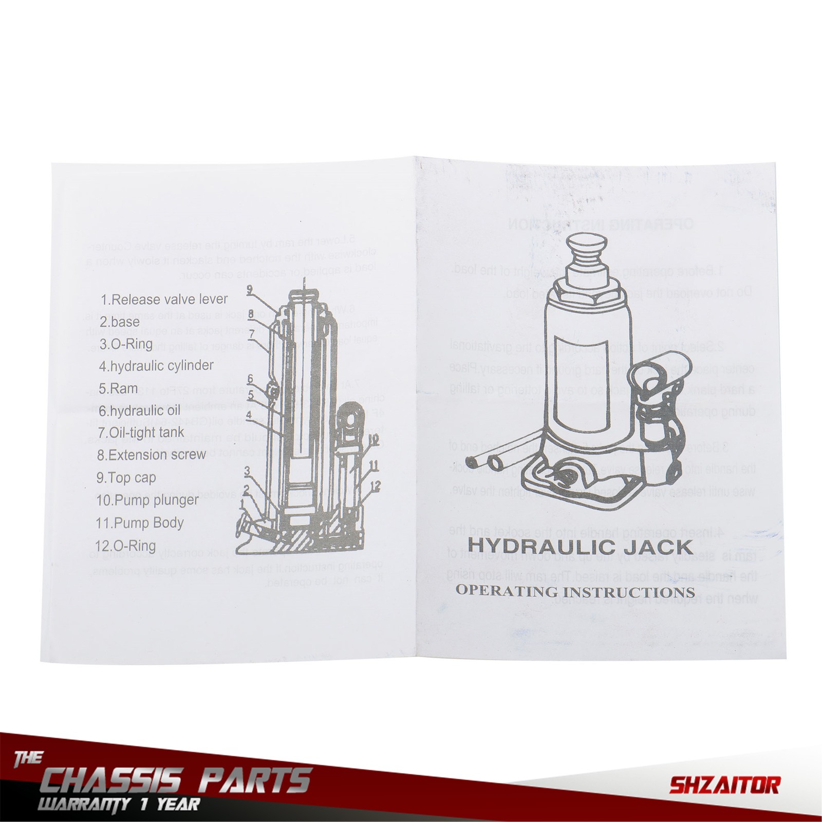 10 Ton Hydraulic Bottle Jack Car Caravan Boat Lifting Tool Heavy Duty 20,000lbs