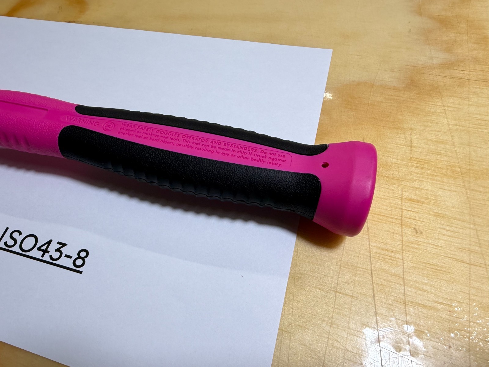 Snap-on Tools NEW ELECTRIC PINK 32oz / 900g Soft Grip Dead Blow Hammer HBBD32EP