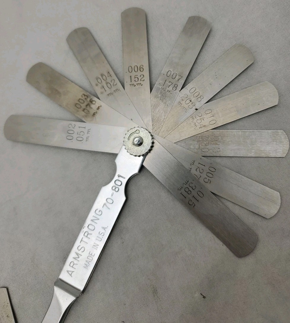 Armstrong 70-801 22 PC. Blade Feeler Gauge Set USA Government Surplus ~New