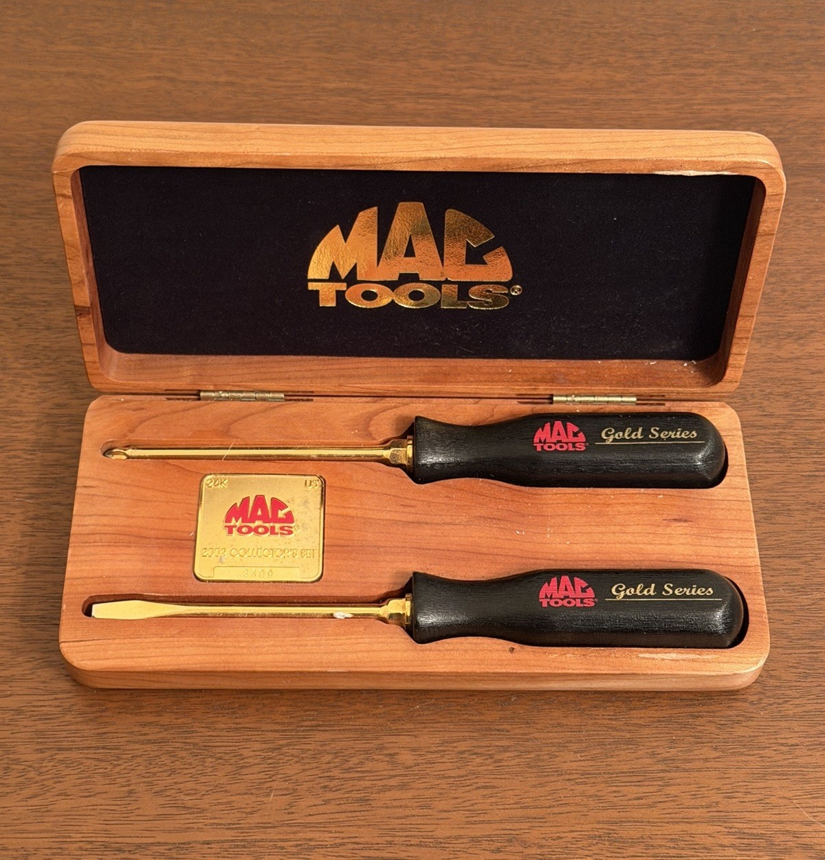 Mac Tools 2002 Limited 24K Gold-Plated Screwdriver Series Set #3409