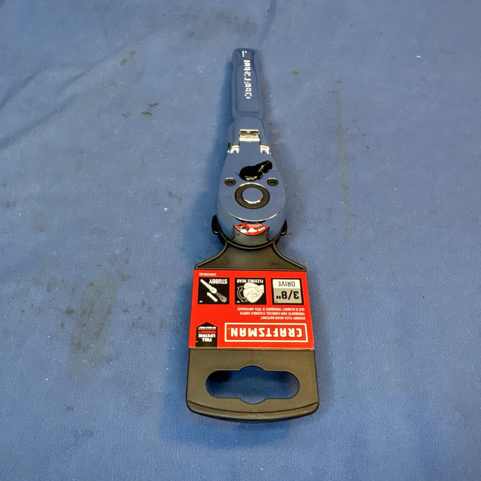 New Craftsman 3/8 Inch Drive Metric and SAE Flex Head Stubby Ratchet 72 Teeth