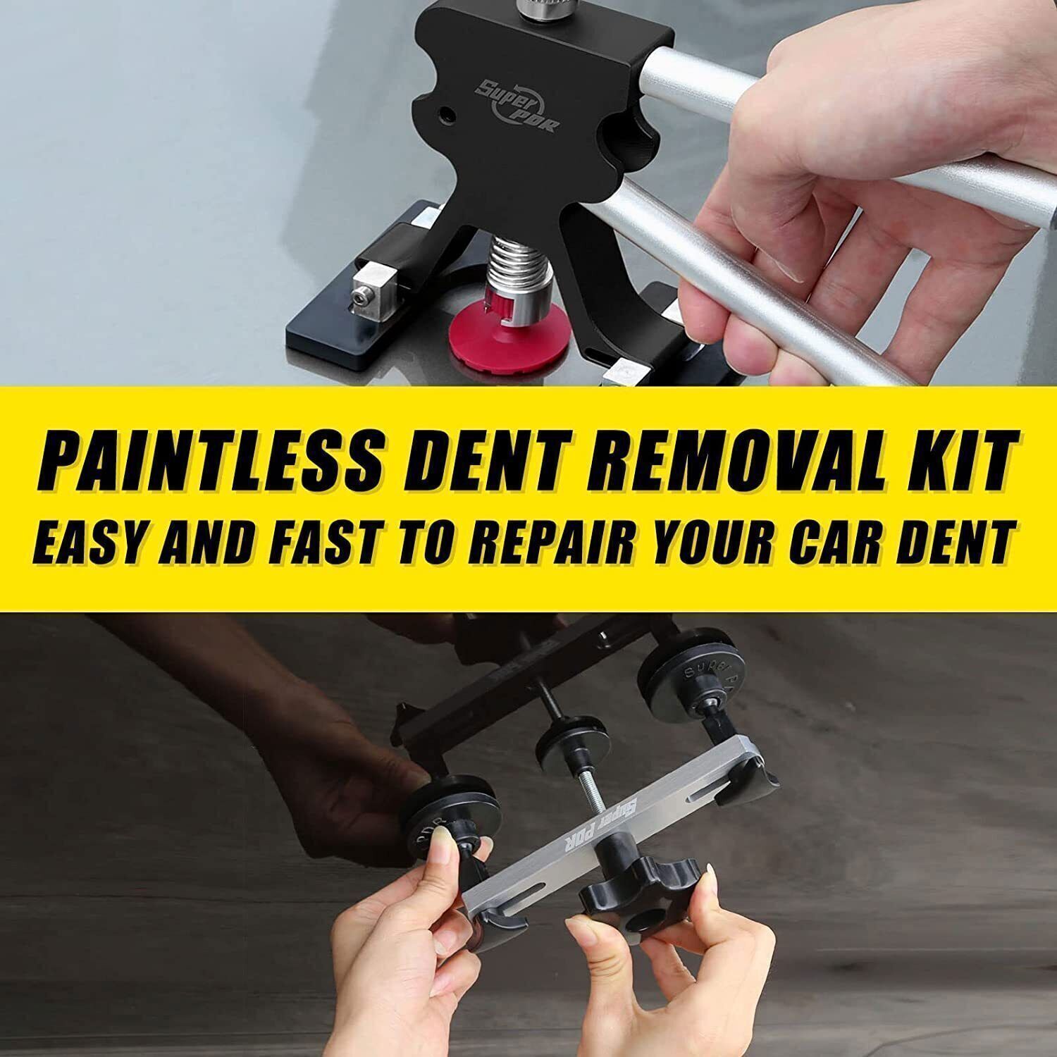 PDR Car Body Dent Puller Bridge Lifter Tool Paintless Hail Remover Repair Kit