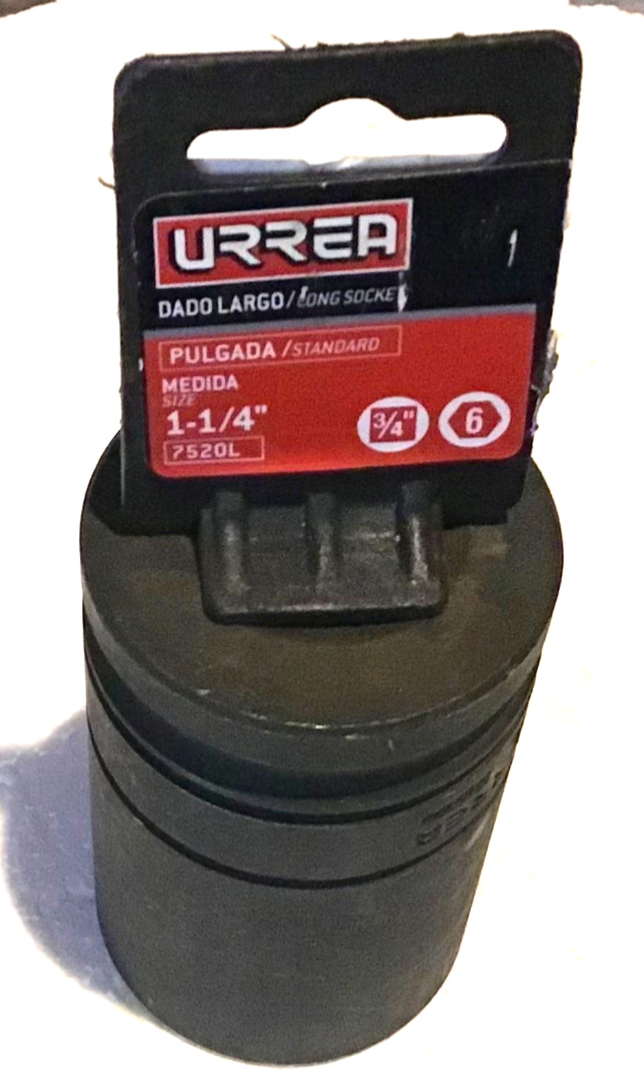2 New URREA Impact Socket 3/4 Drive 6 Point 7514 & 7520L 1) 7/8” & 1) 1-1/4”