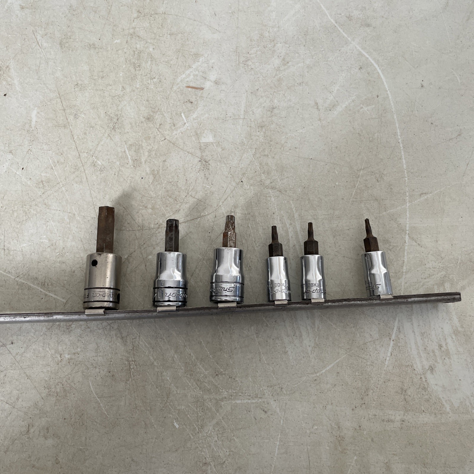 Snap-on Torx Bit Lot FTX TTX 6 Piece FTX50 Ftx40e Ftxr27e TTX10E TTX8E TTXR8E
