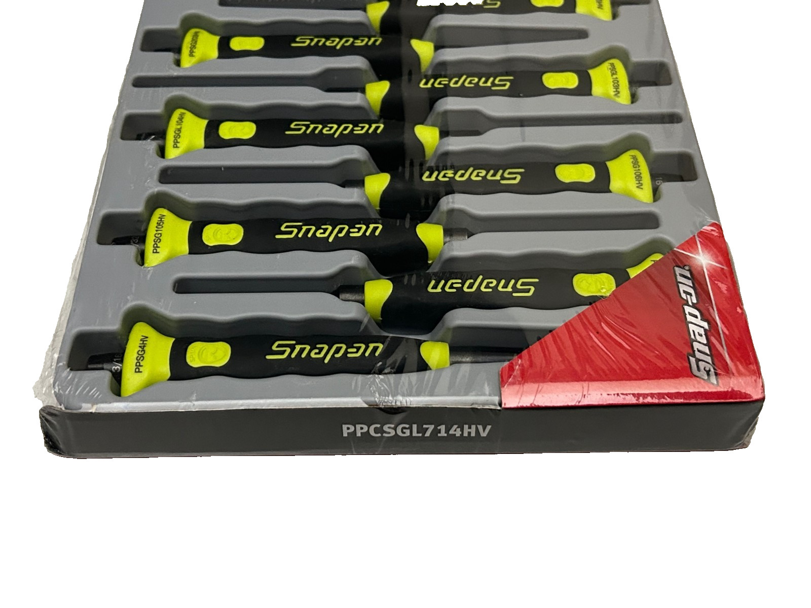 Snap-on Tools 14pc Hi-Viz Yellow Soft-Grip Punch & Chisel Set PPCSGL714HV NEW