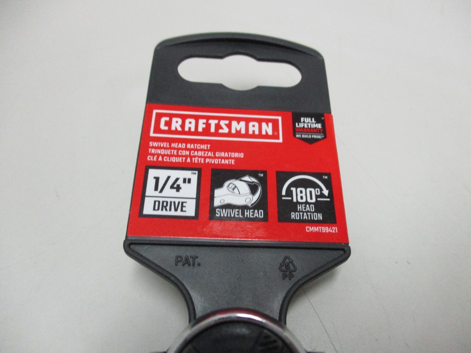CRAFTSMAN 72-Tooth 1/4-in Drive Rotating Head Ratchet Swivel Head CMMT99421