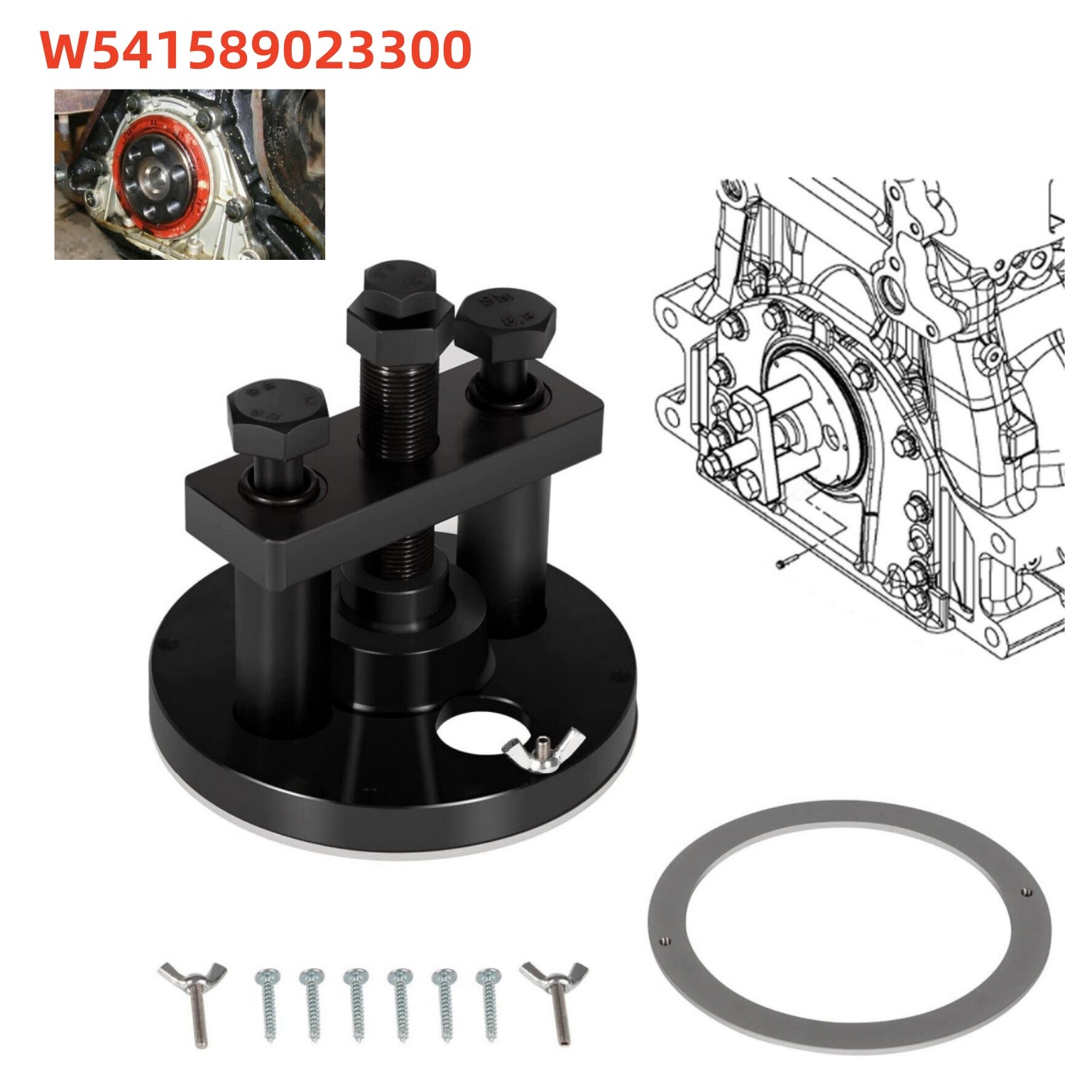 Front Crankshaft Seal Remover Installer Tool For Detroit DD13/15 W541589023300😊