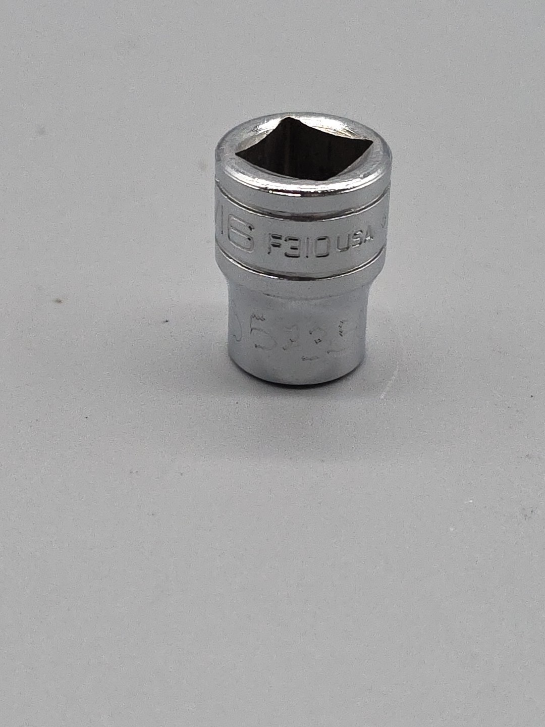 Snap on Tools F310 5/16″ SAE Double Square Shallow Socket 3/8″ Dr Chrome 8pt USA