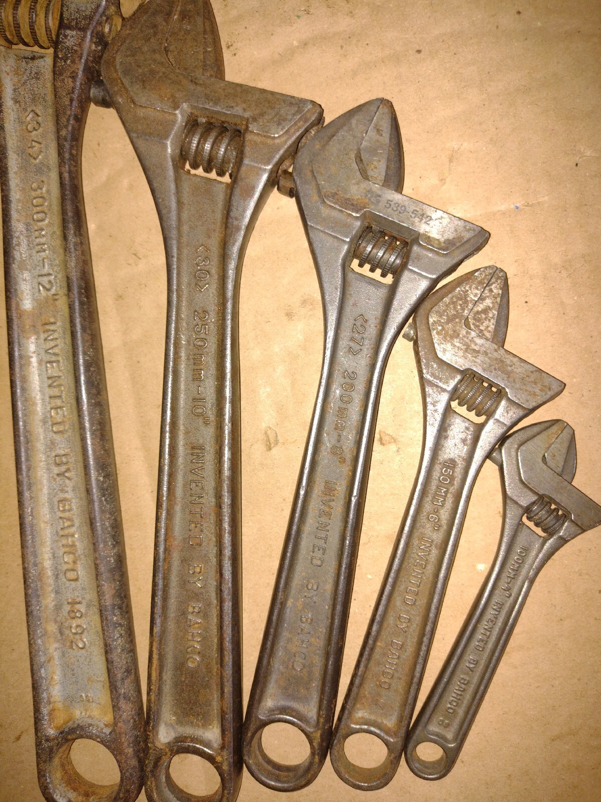 BAHCO ergo ADJUSTABLE WRENCHES-SIZES;12″ &10″ & 8″ & 6″ & 4″ MADE IN SWEDEN