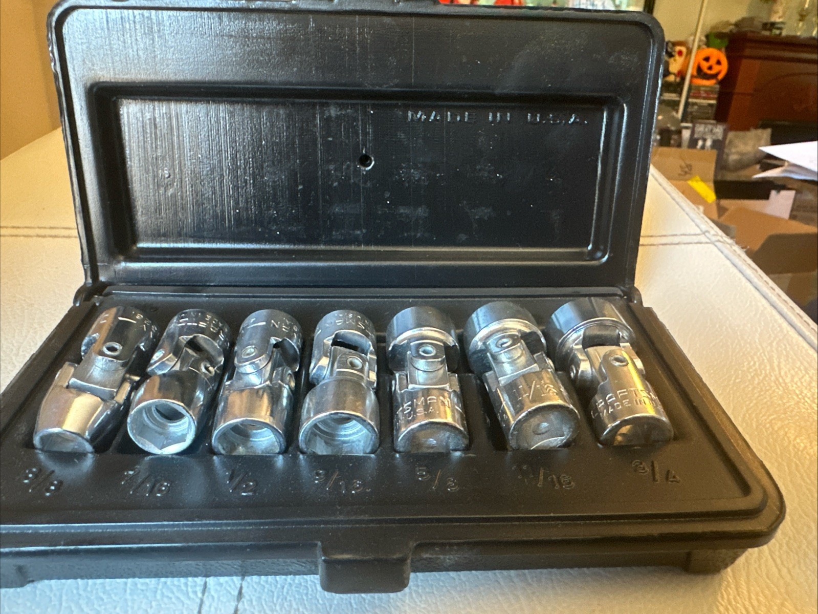 Sears Craftsman No 43811 8-Piece 3/8” Flexible Socket Set 3/8”-3/4” USA