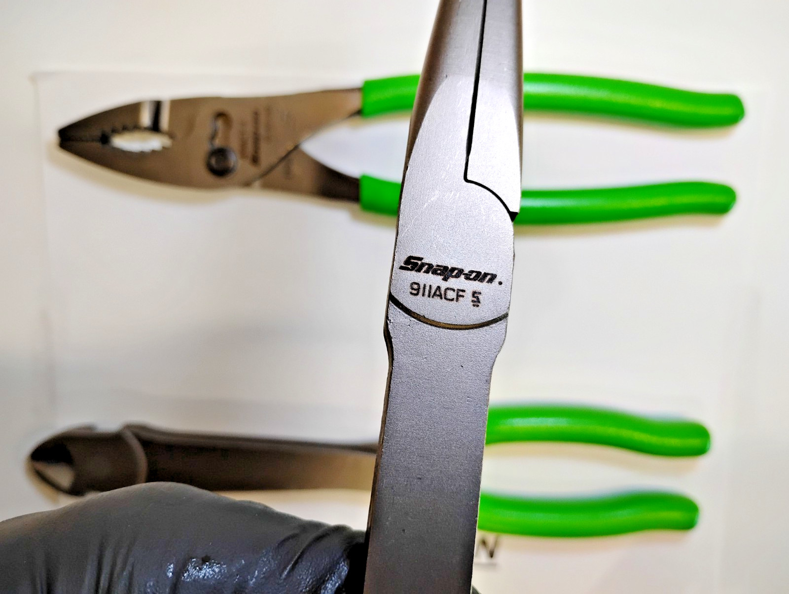 Snap-On Tools USA NEW 3 Piece GREEN Soft Grip Heavy Duty Pliers Lot Set PL330ACF