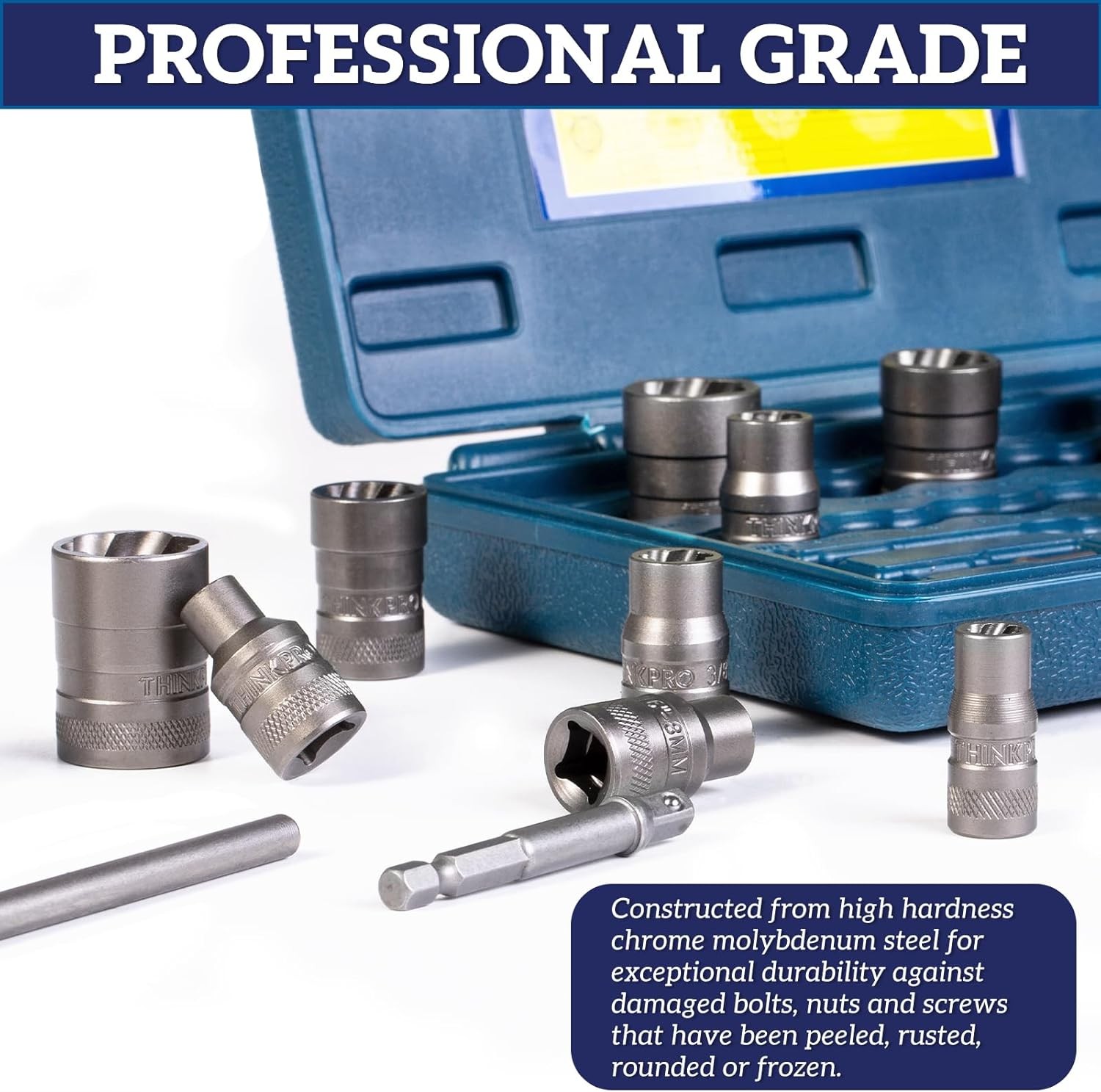 Bolt Extractor Kit, 32PCS Rounded Bolt Remover, Extractor Socket Set for Removin