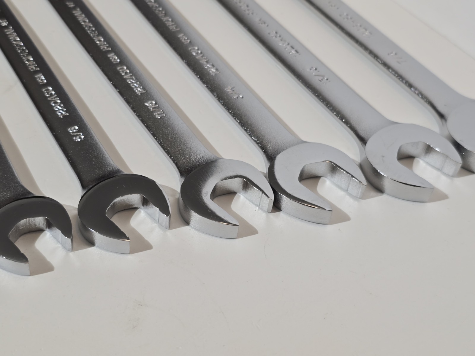 🇺🇸 NEW! PROTO USA ASD Anti-Slip 11 Pc. SAE Satin Chrome Combination Wrench Set
