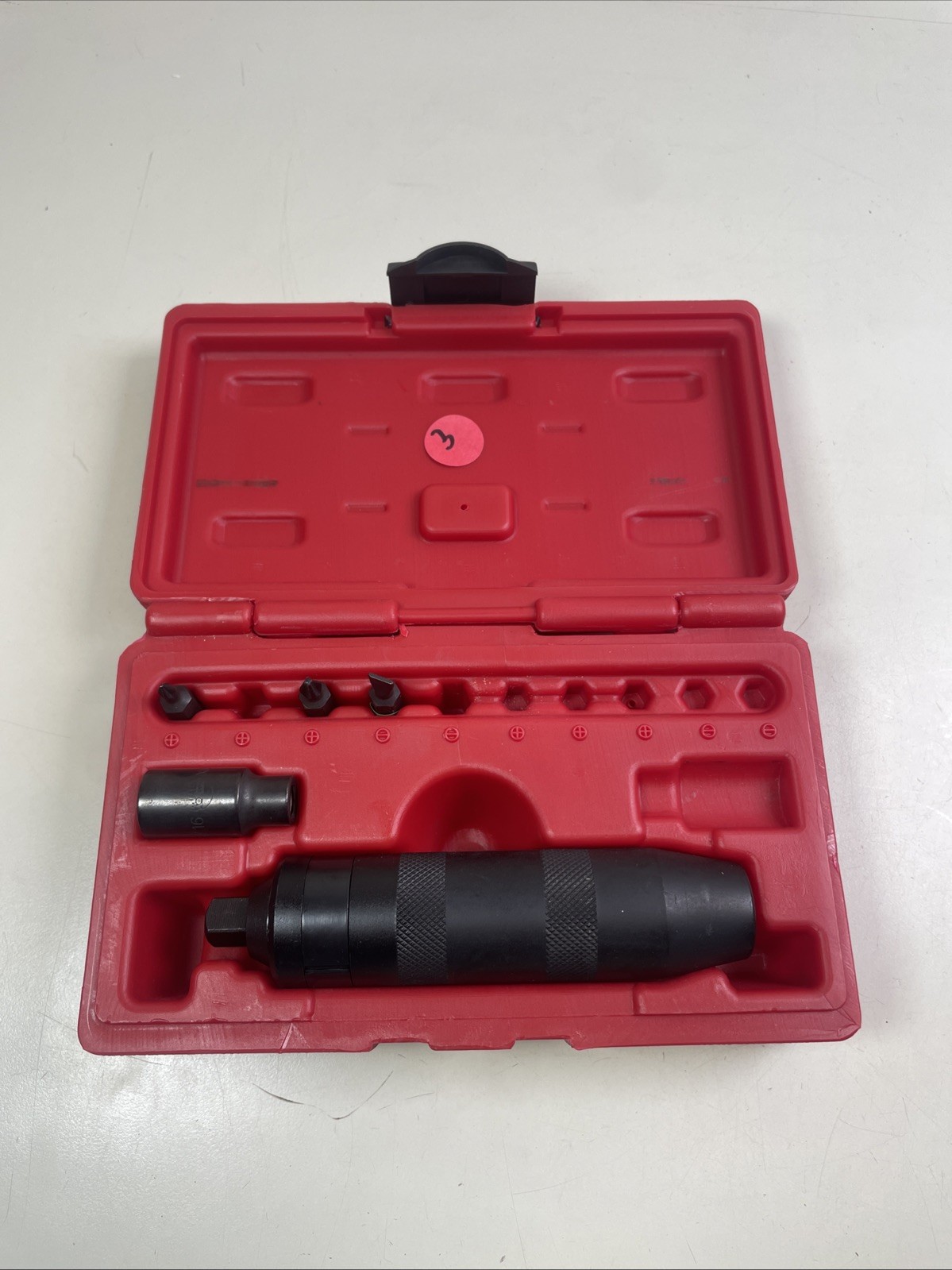 Mac Tools SID13BA 3/8″ Drive Impact Driver Kit * Missing Some Bits & 1/4” Socket