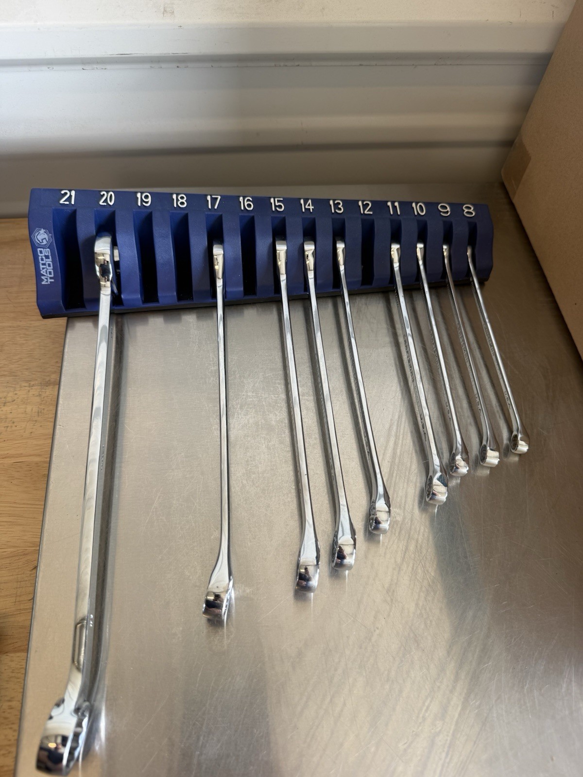 Mac Tools 9 PC Metric Combination Wrench Mixed Set 12 Point USA