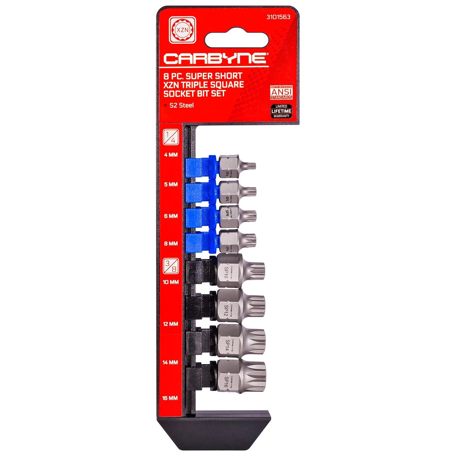 Super Short Low Profile Xzn Triple Square Bit Socket Set 8 Piece | 4mm To 16mm I