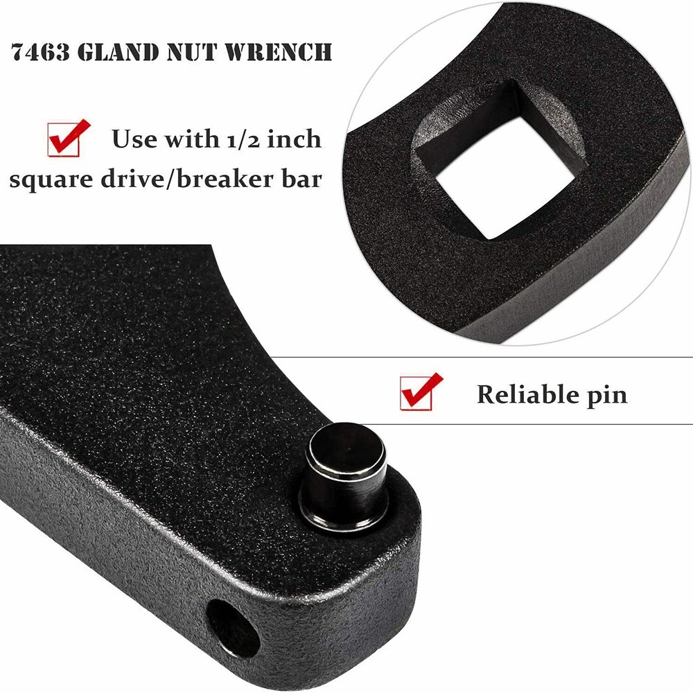 1 PC Adjustable Gland Nut Wrench Small Pin For Hydraulic Cylinders 7463