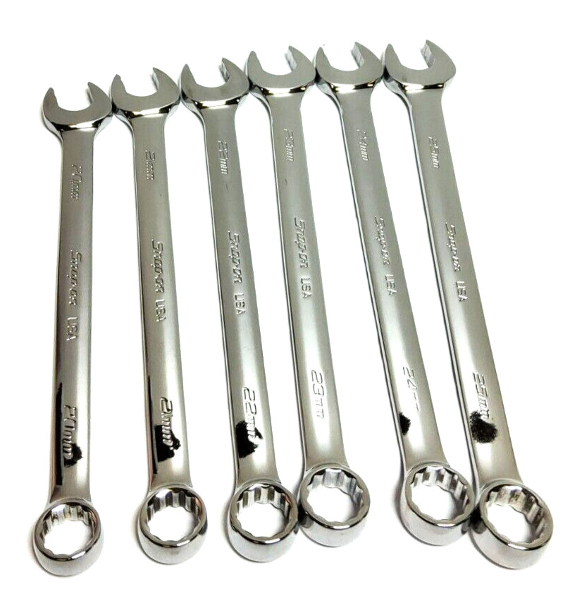 New Snap-on™ 20 thru 25 mm 12-pt box Flank drive Plus Combo Wrench Set SOEXM706