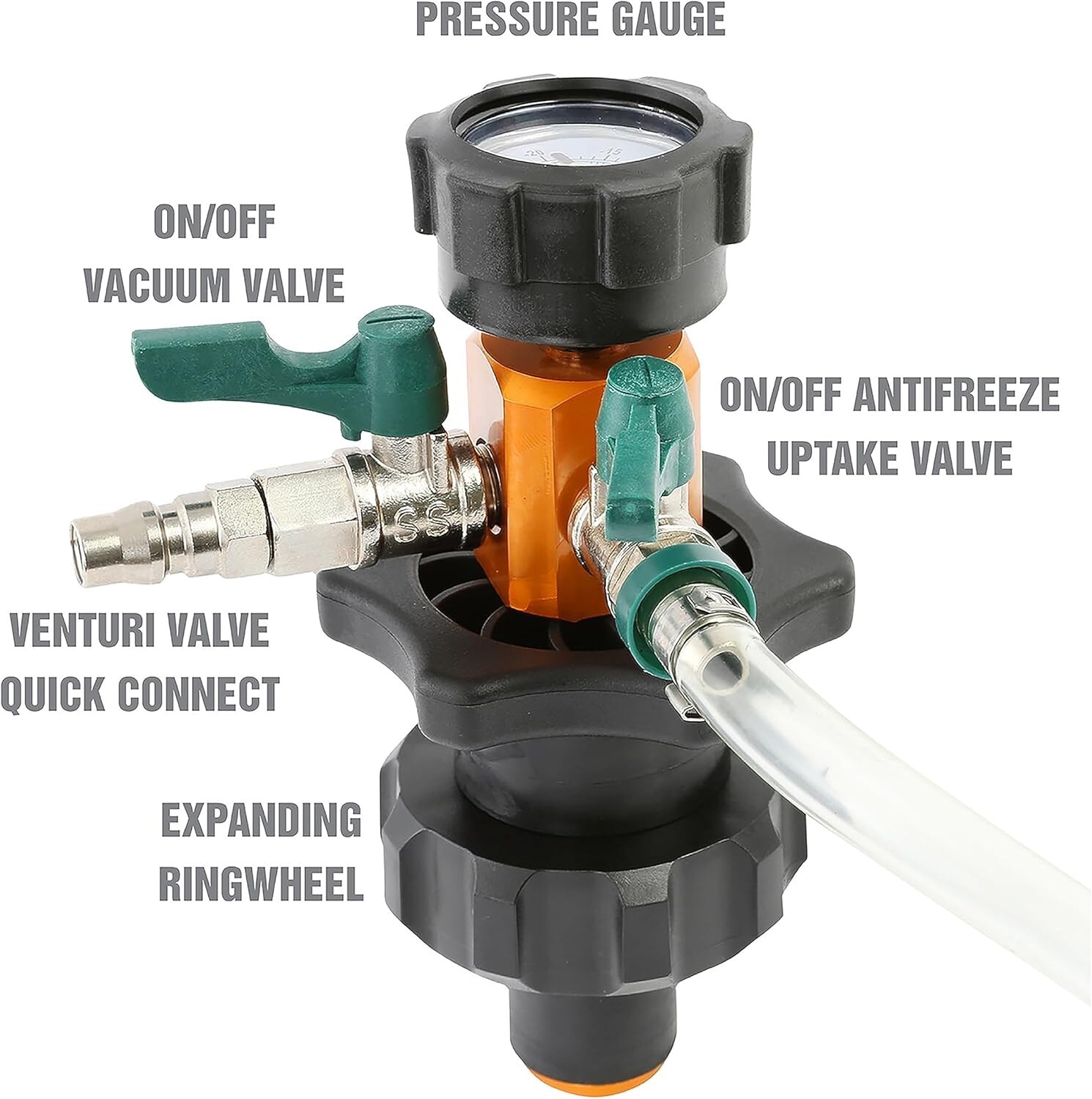 Multipurpose 24444 Cooling System Refiller Tool with Durable Case & Adaptability