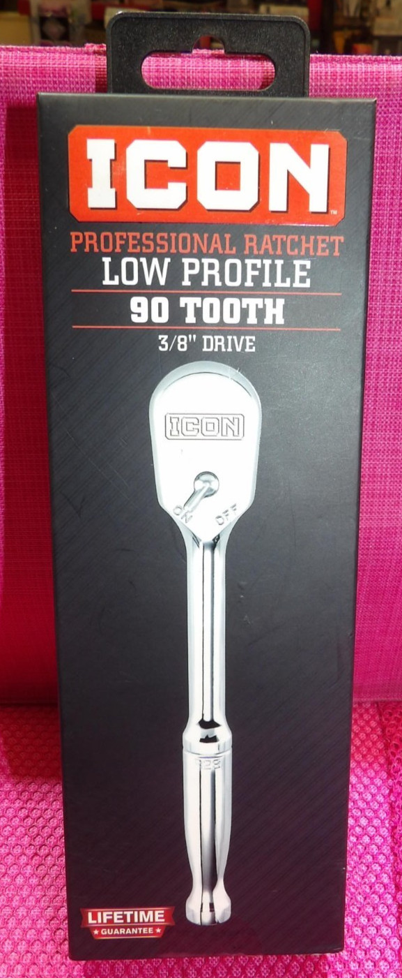 ICON Professional Low Profile 90 Tooth 3/8″ Drive Ratchet 56194 ~ NEW
