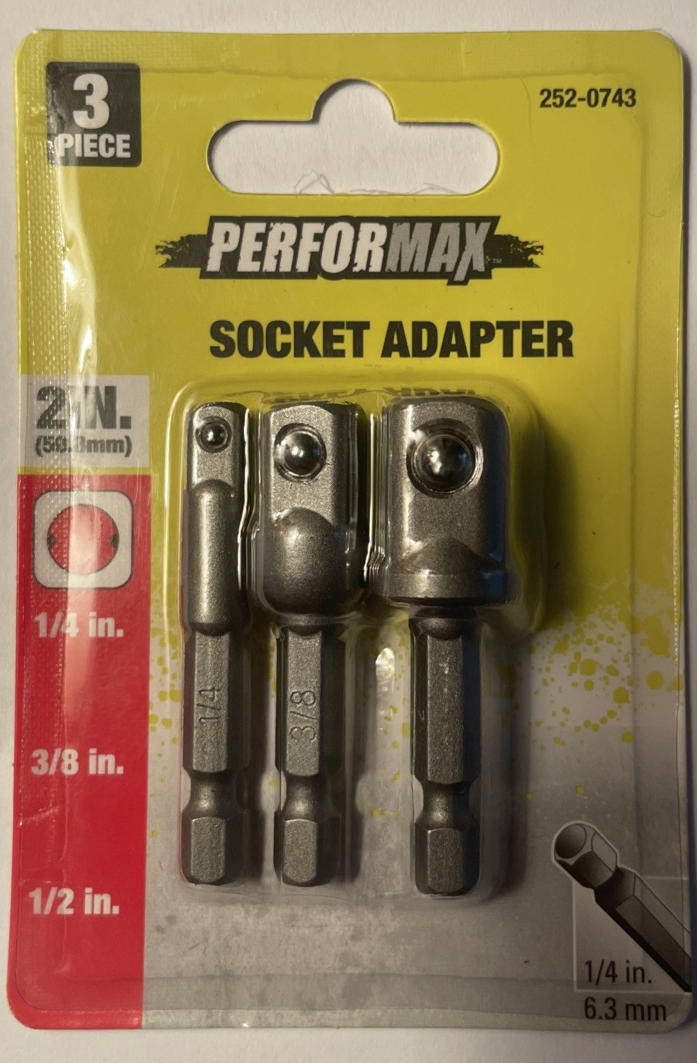 Performax® 2″ Socket Adapter Set – 3 Piece