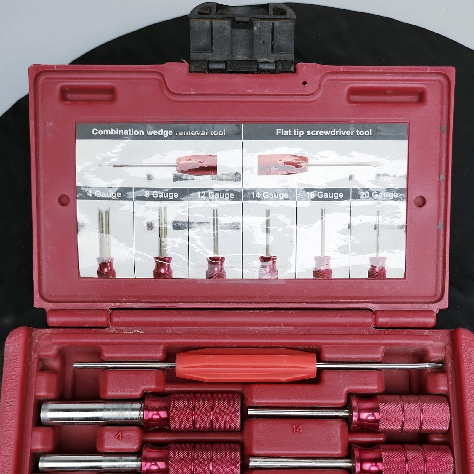 Mize USA 7Pc Deutsch Connector Terminal Pin Extractor Tool Kit 4-20 Gauge