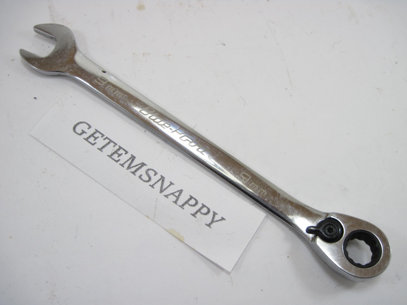 Blue Point By Snap On 9mm Ratcheting Reversible Metric Wrench BOERM9 NICE