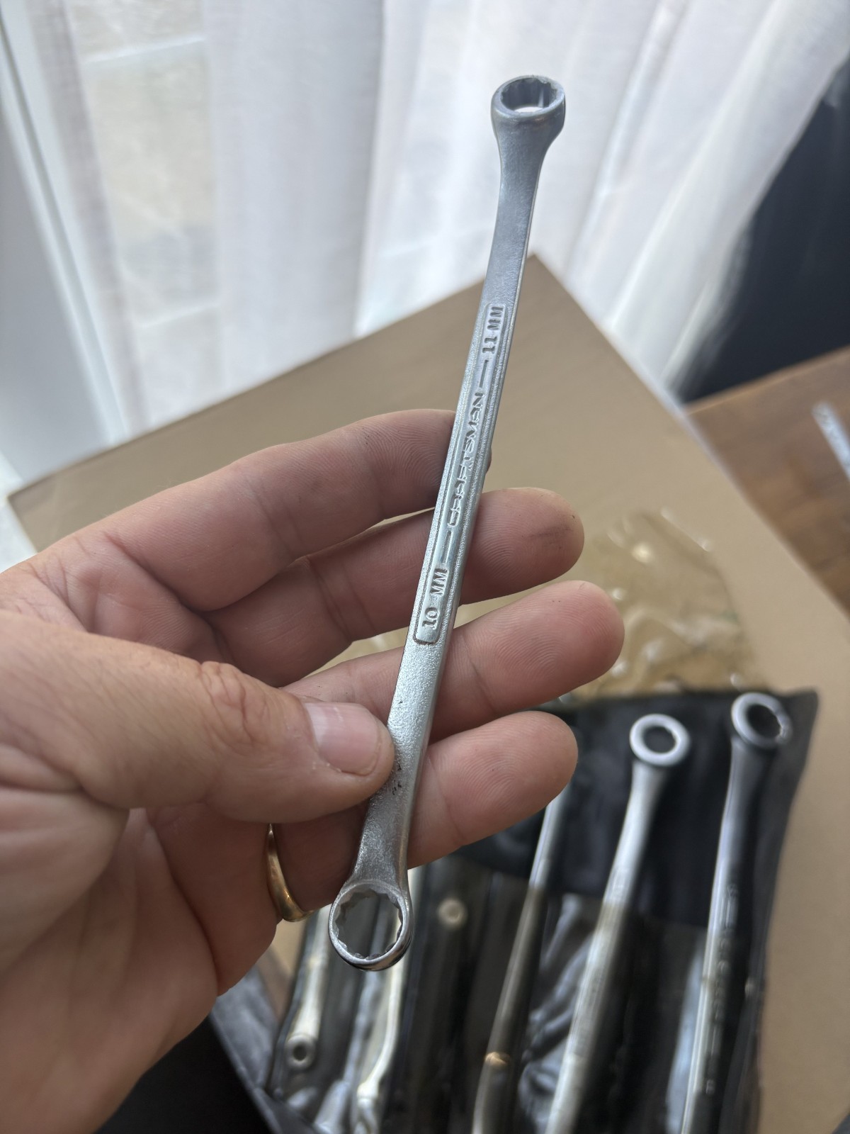 6 Piece Vinatge Craftsman Metric Box End Wrench Set No. 4295 with case